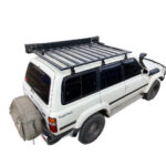 80 series landcruiser roofrack elevated rear view