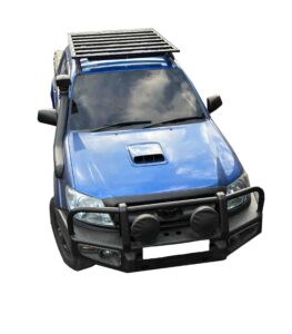 Hilux Revo double cab roof rack front elevated view