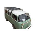VW Combi with an Aluminium roof rack aerial top view from the front side