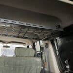 Molle panel roof shelf from the rear