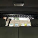Molle panel roof shelf from the rear seats