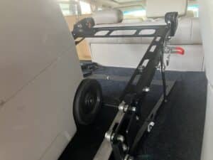 40L tilt slide sitting on drawers rear view